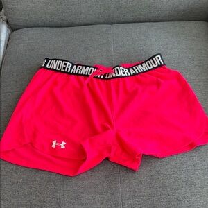 Under Armour Women's Bright Pink Athletic Shorts